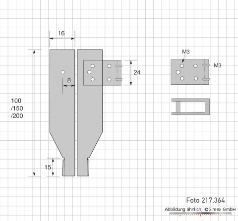Digital control caliper, 1000 x 150 mm